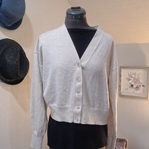 Babaton Light Gray Cardigan Sweater